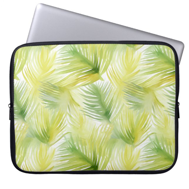 Funda Para Portátil Hojas acuáticas tropicales (Frente)