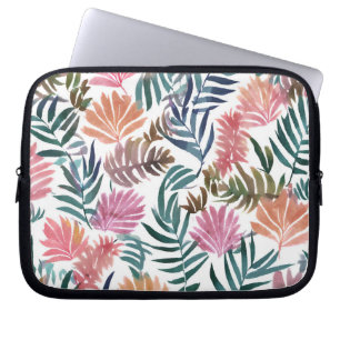 Funda Para Portátil Hojas Botánicas Acuarela Hoja Floral Colorida