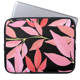 Funda Para Portátil Hojas botánicas, colorido patrón sin costura.