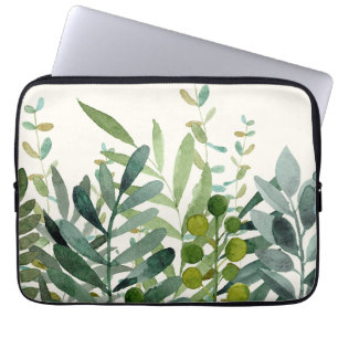Funda Para Portátil Hojas botánicas de acuarela