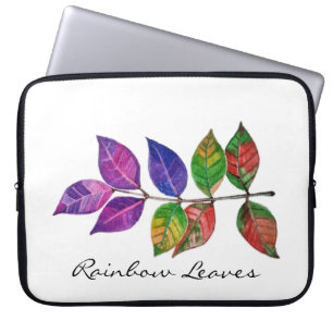 Funda Para Portátil Hojas de arcoiris acuáticas