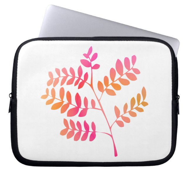 Funda Para Portátil Hojas de atardecer (Frente)