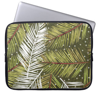 Funda Para Portátil Hojas de color de agua verde: Ilustracion sin foco