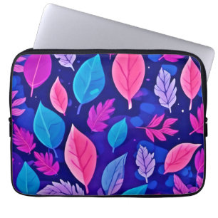 Funda Para Portátil Hojas de dibujos animados caprichosas: púrpura y r
