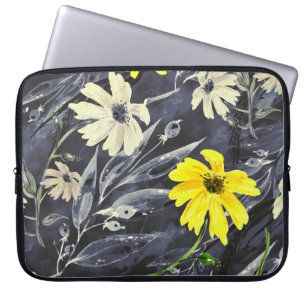 Funda Para Portátil Hojas de otoño, bayas: patrón de acuarela.