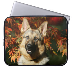 Funda Para Portátil Hojas de otoño del pastor alemán