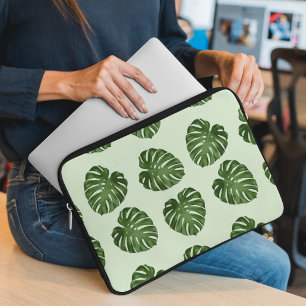 Funda Para Portátil Hojas de palma, hojas verdes, patrón tropical