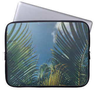 FUNDA PARA PORTÁTIL HOJAS DE PALMA TROPICAL