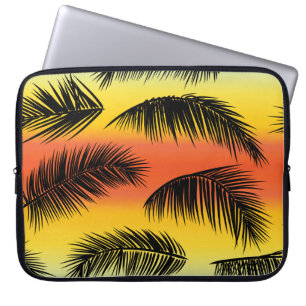 Funda Para Portátil Hojas de palmeras: patrón sin costura.