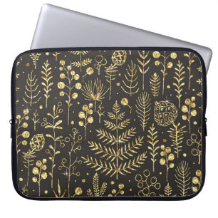 Funda Para Portátil Hojas de vacaciones: Patrón de cono de pino vintag
