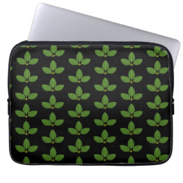 Funda Para Portátil Hojas Modernas Tres Hojas Verdes