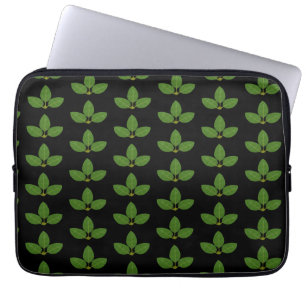 Funda Para Portátil Hojas Modernas Tres Hojas Verdes