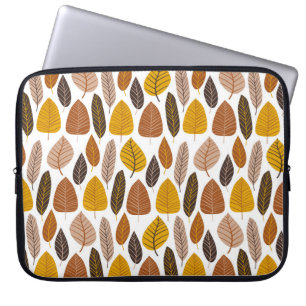Funda Para Portátil Hojas Naturales: Patrón Neutral Sin Marea.