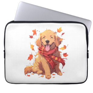 Funda Para Portátil Hojas otoñales del perro otoñal