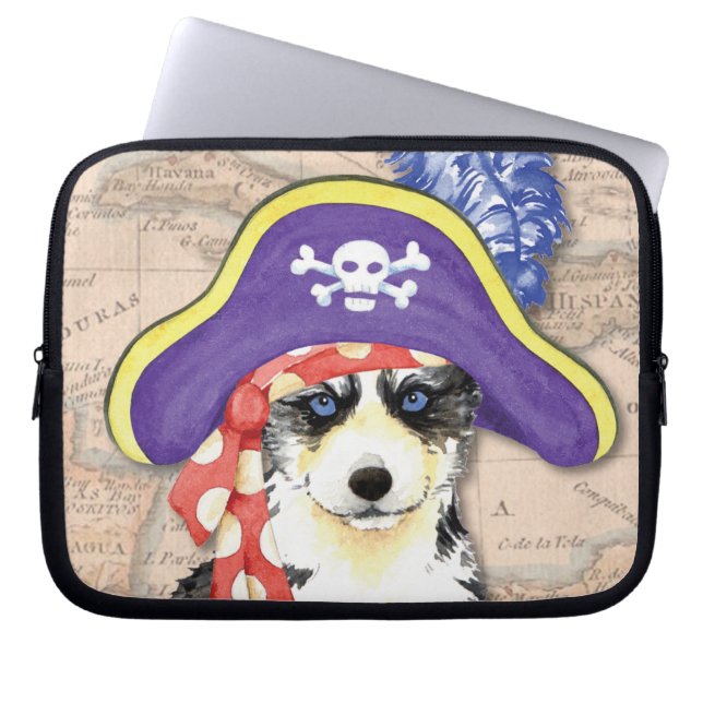 Funda Para Portátil Hojas para portátiles Husky Pirate (Frente)