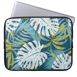 Funda Para Portátil Hojas tropicales coloridas, patrón abstracto origi