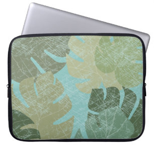 Funda Para Portátil Hojas tropicales con colada