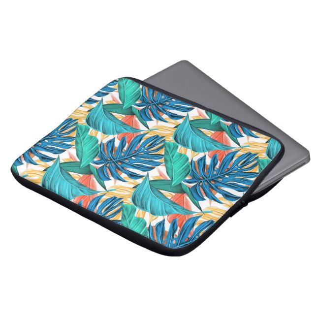 Funda Para Portátil Hojas tropicales exóticas (Superior anverso)