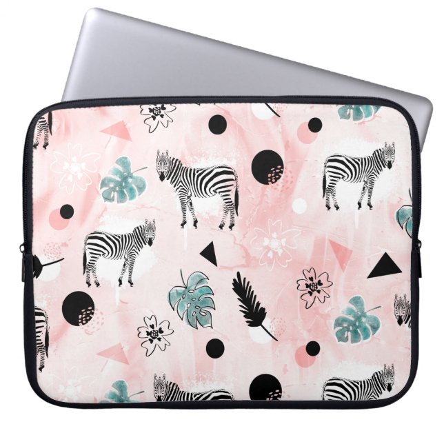 Funda Para Portátil Hojas tropicales Patrón de centeno de cebada (Frente)