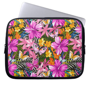 Funda Para Portátil Hojas y flores tropicales