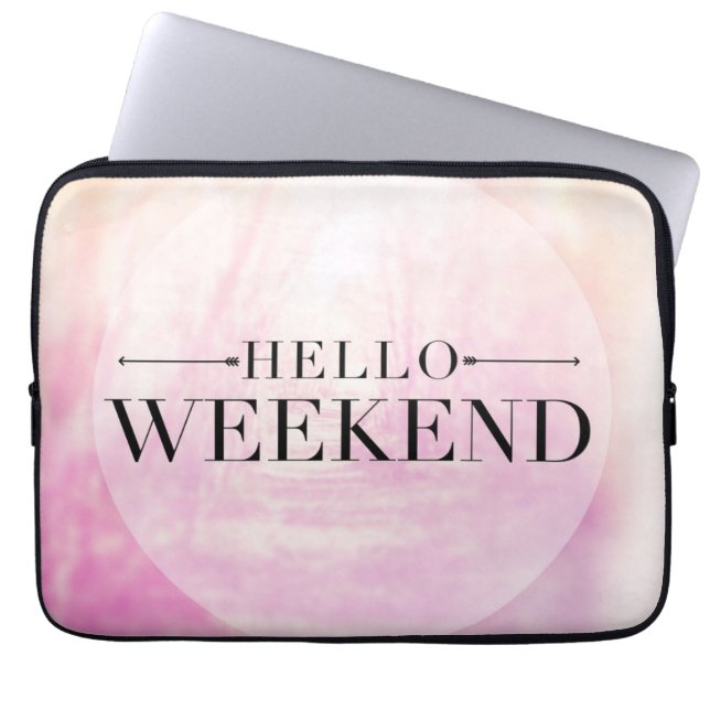 Funda Para Portátil Hola fin de semana (Frente)