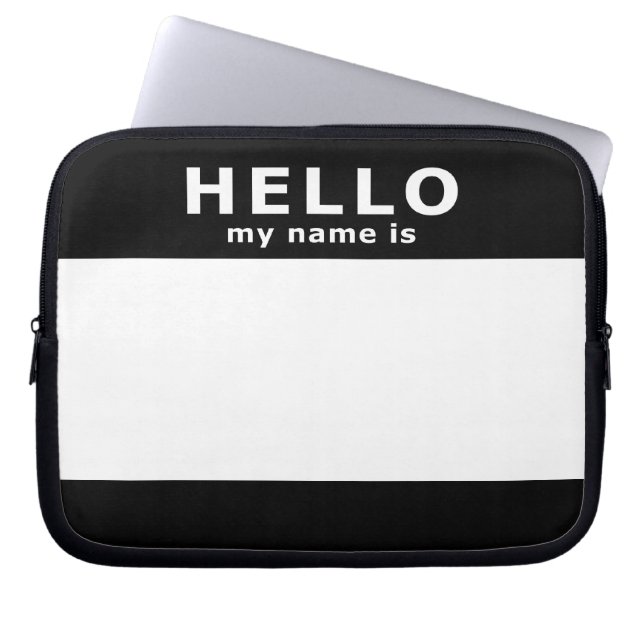 Funda Para Portátil hola mi nombre es (Frente)