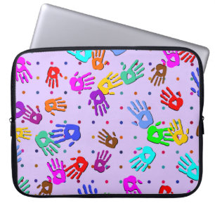 Funda Para Portátil holiES - puntos de mano coloreado patrón 1