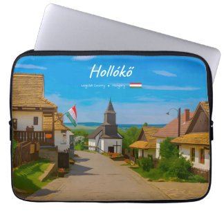 Funda Para Portátil Hollókő, Hungría - Calle del Pueblo Histórico