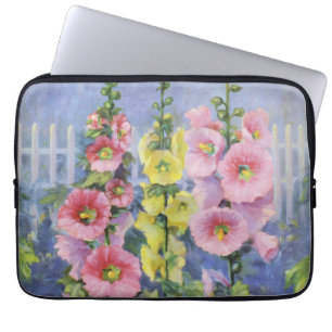 Funda Para Portátil Hollyhock rosa y amarillo de Cargill, 1937