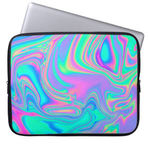 Funda Para Portátil Holografía irlandesa: Textura de Neon Marcado