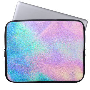 Funda Para Portátil Holographic real texture in blue pink green colors