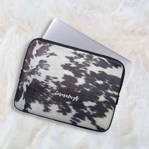 Funda Para Portátil Holstein Cow Faux Leather Natural Look