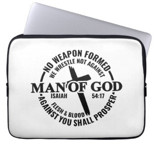 Funda Para Portátil Hombre de Dios, ningún arma que se forme contra mí