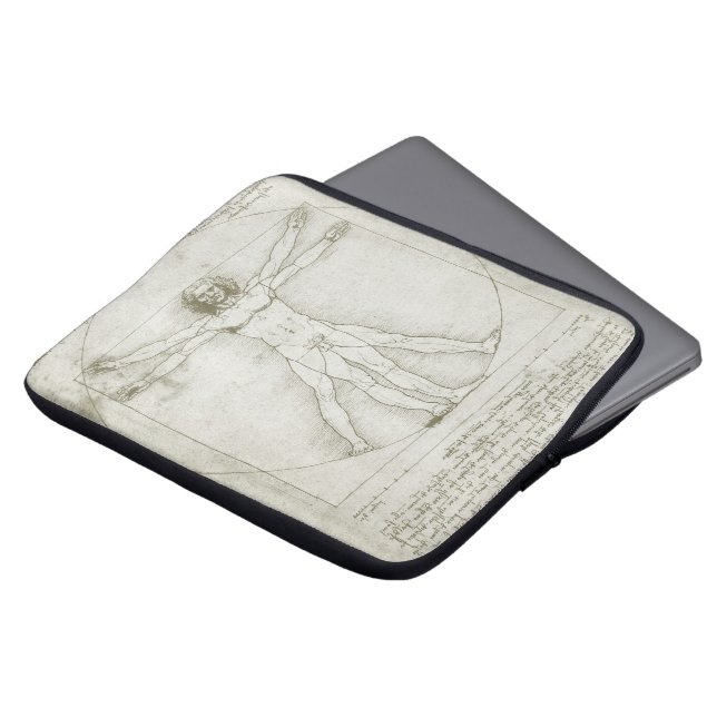 Funda Para Portátil Hombre de Vitruvio de Leonardo da Vinci (Superior anverso)