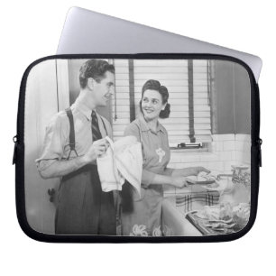 Funda Para Portátil Hombre y mujer que hacen platos