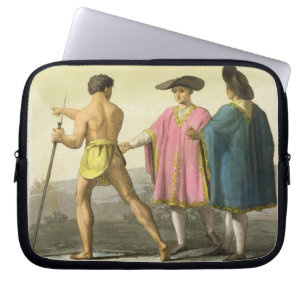 Funda Para Portátil Hombres que llevan los ponchos ceremoniales en