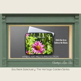 Funda Para Portátil Honeybee & Pink Coneflower Laptop Sleeve