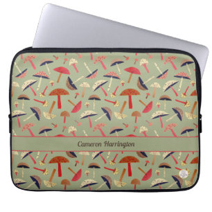 Funda Para Portátil Hongo personalizado de inspiración vintage retro v