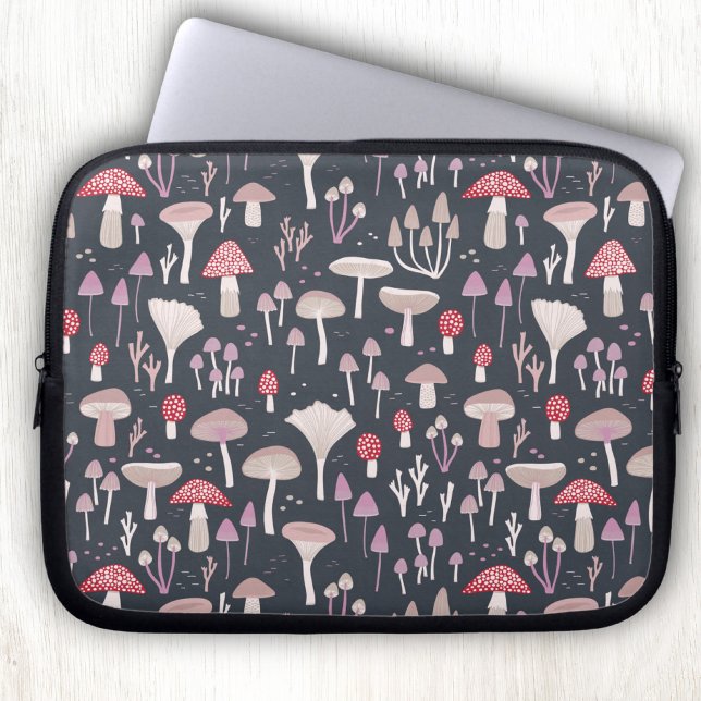 Funda Para Portátil Hongo Seta Hongos (Mushroom toadstool fungi laptop sleeve case)