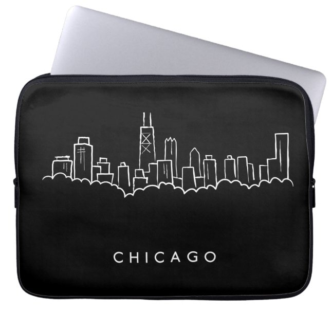 Funda Para Portátil Horizonte de Chicago (Frente)