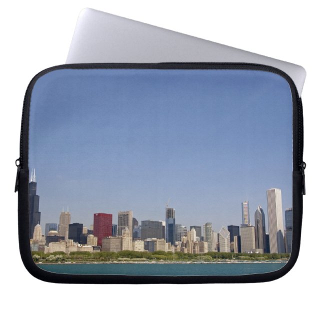 Funda Para Portátil Horizonte de Chicago, Illinois, EE. UU. (Frente)