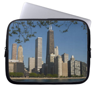Funda Para Portátil horizonte de Chicago y lago Michigan, orilla del l