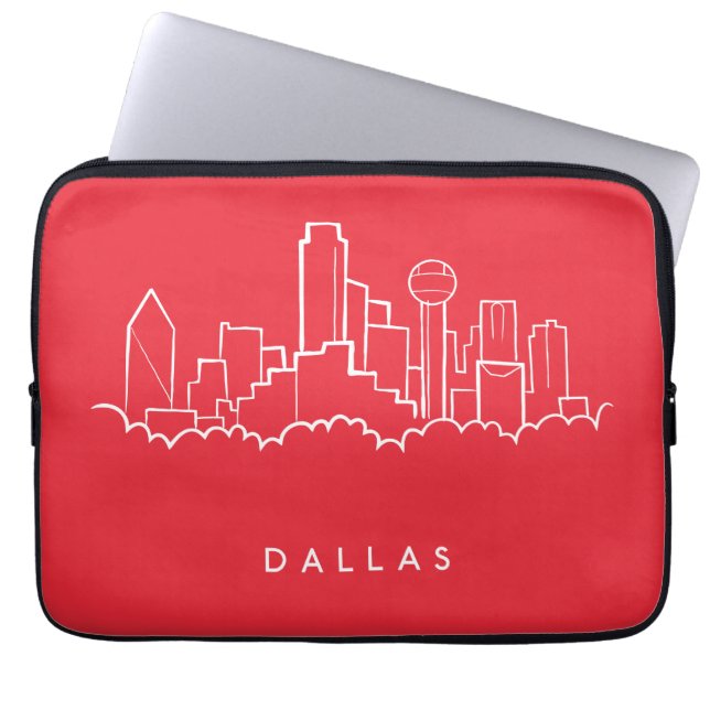 Funda Para Portátil Horizonte de Dallas Tejas (Frente)