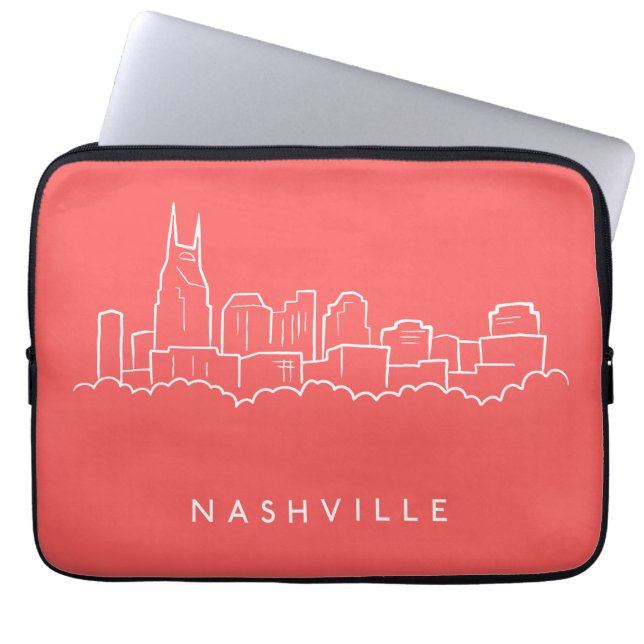 Funda Para Portátil Horizonte de Nashville (Frente)