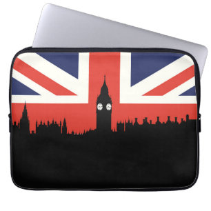 Funda Para Portátil Horizonte el de Londres la bandera británica