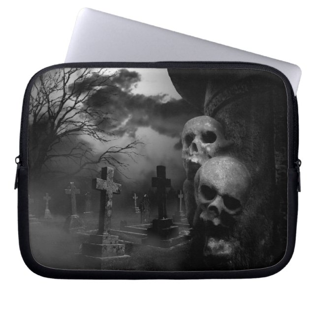 Funda Para Portátil Horror Mover Fans Gótico Graveyard (Frente)