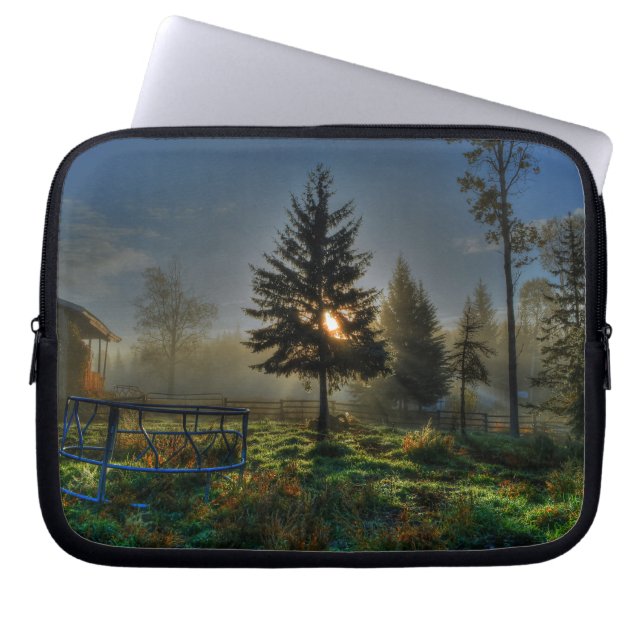 Funda Para Portátil Horse Ranch Sunrise Nature Foto (Frente)