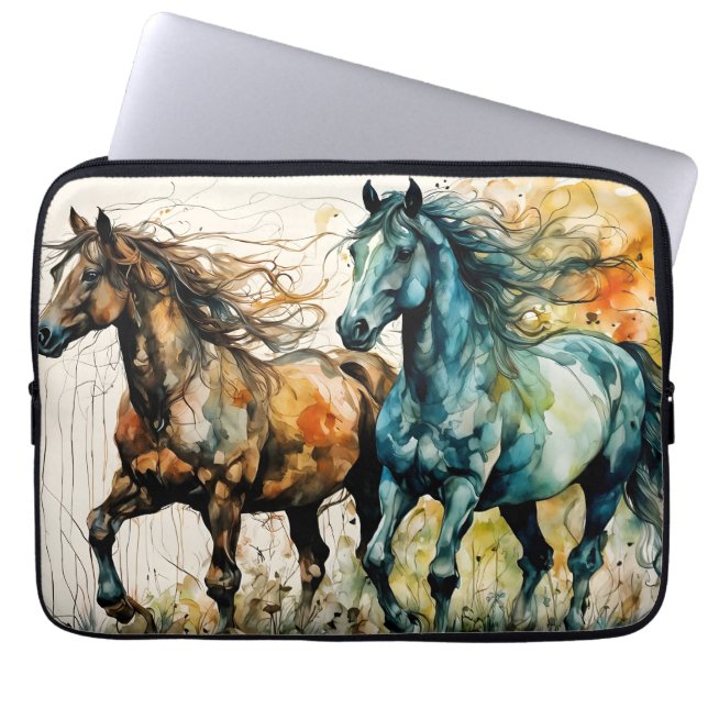Funda Para Portátil Horses in the Pasture (Frente)