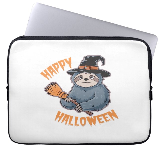 Funda Para Portátil Hospédese con nuestra camiseta de Halloween Sloth  (Frente)