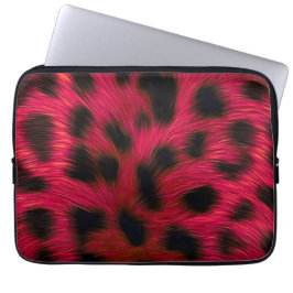 Funda Para Portátil Hot Pink Leopard Print Faux